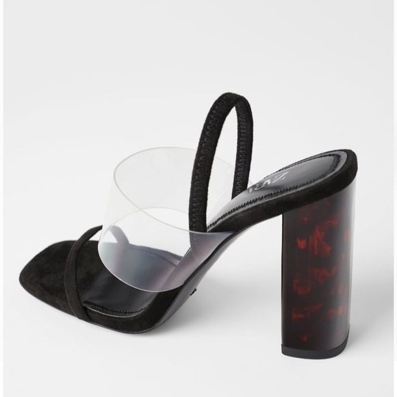ZARA TORTOISESHELL METHACRYLATE HEELED - Picture 1 of 8